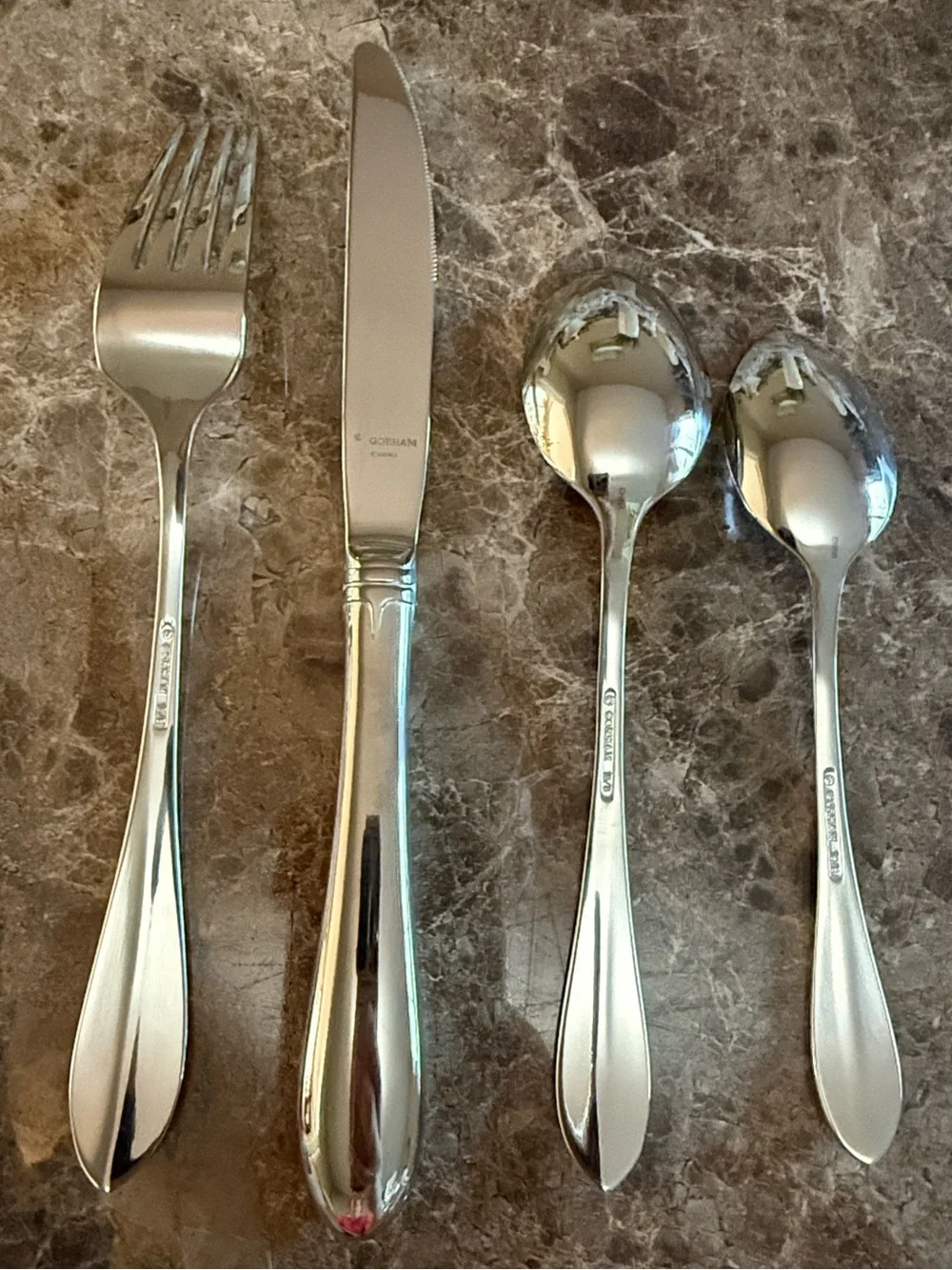 GORHAM Meredith Stainless Flatware Place Setting, NWOB, Set of 8